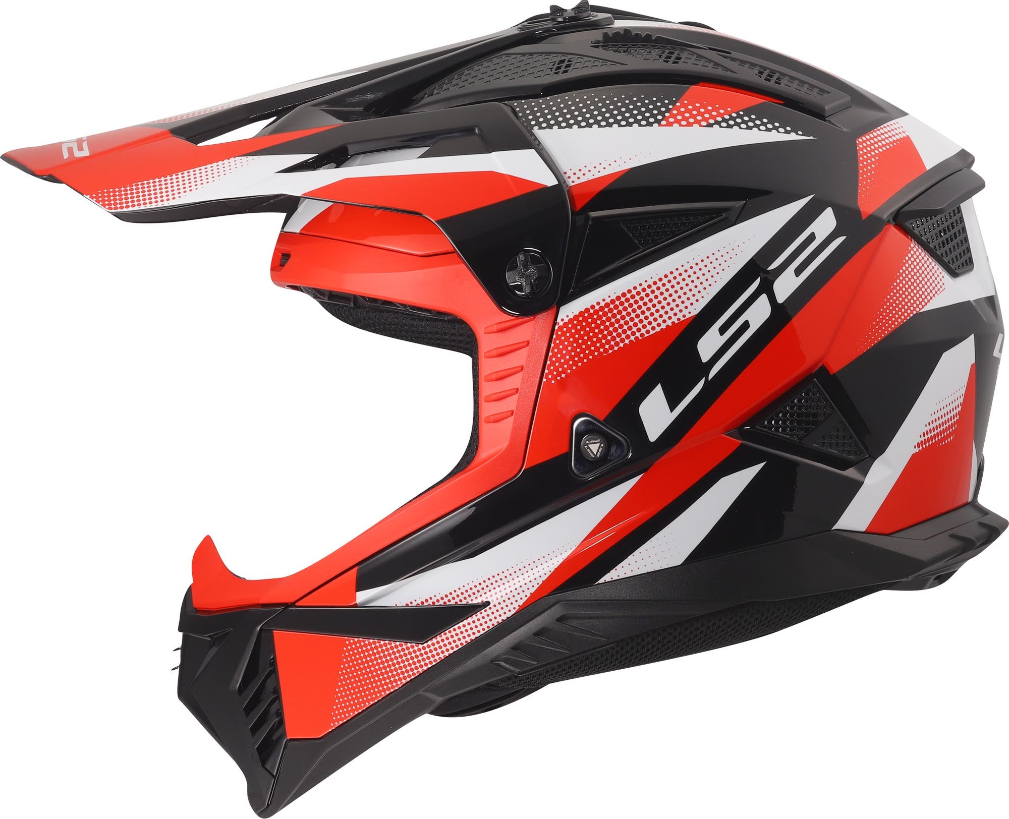 LS2 MX708 Fast II Fort Motocross Helm schwarz/rot L (59/60) Abbildung 5