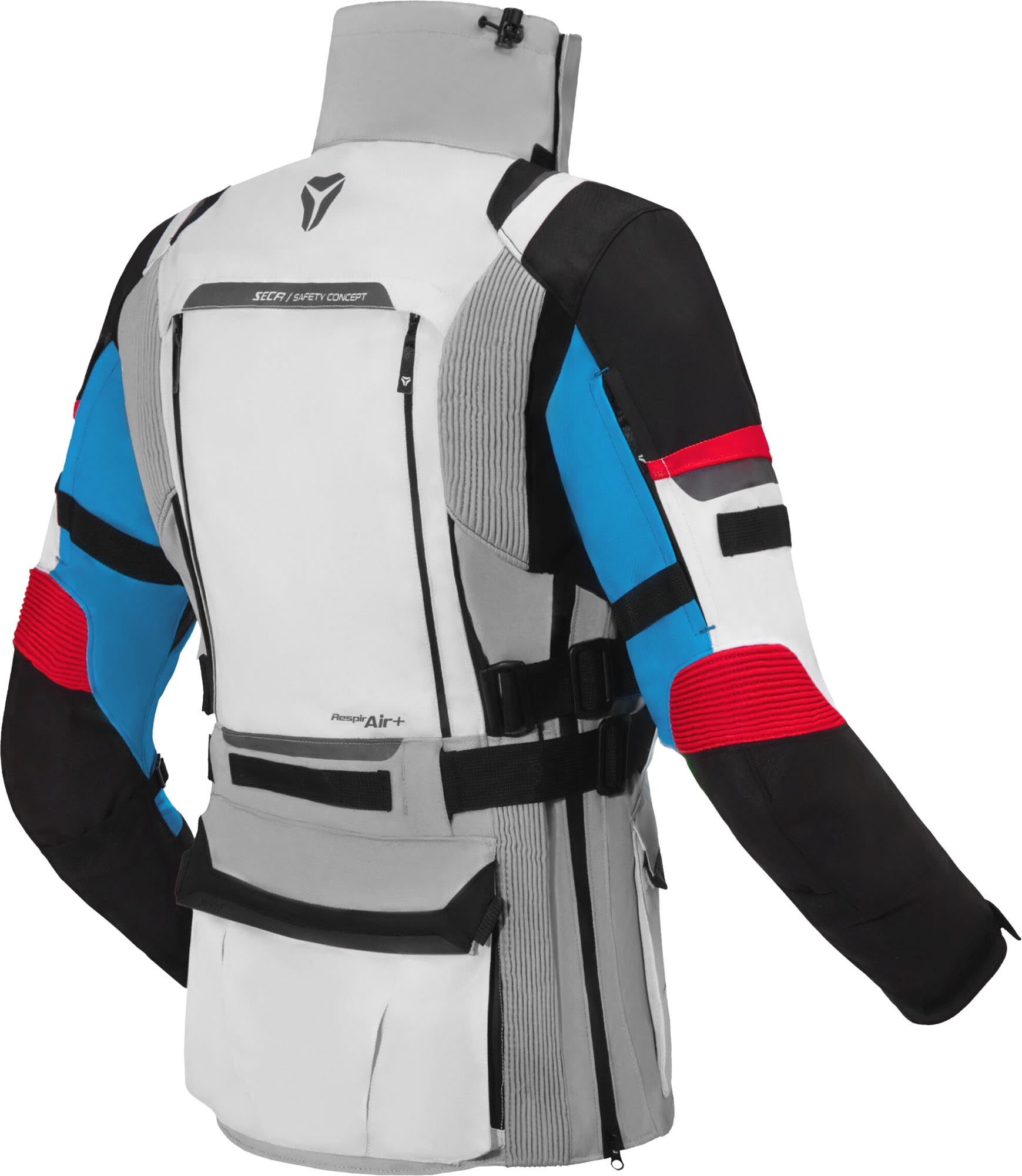 Seca Arrakis III waterproof Ladies Motorcycle Textile Jacket grey/blue/red M Figure 3