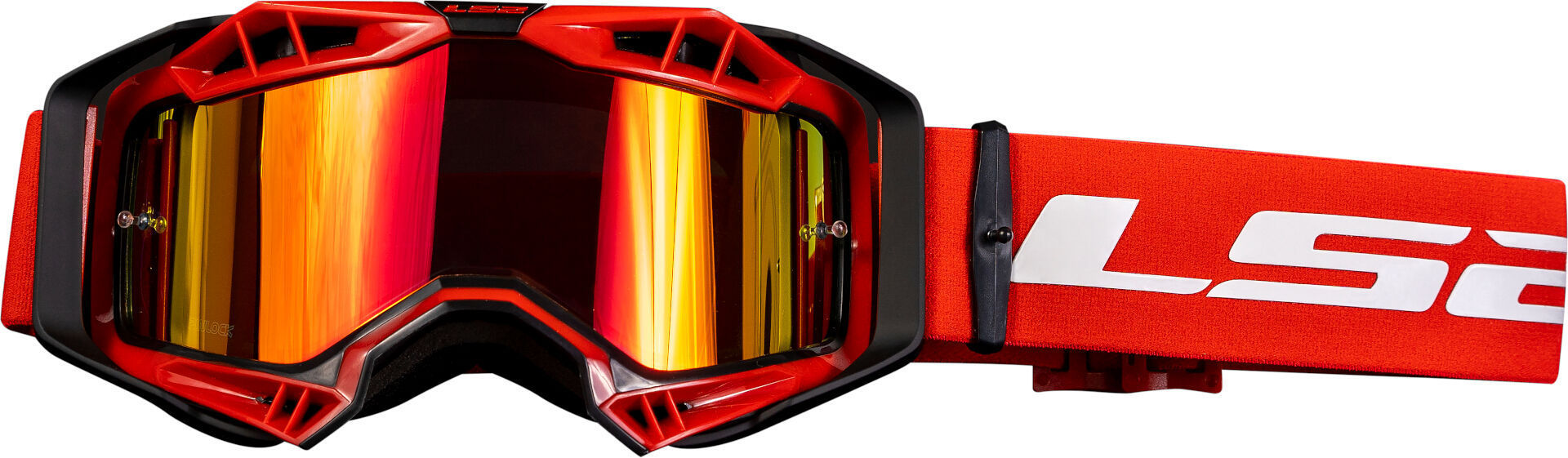 LS2 Aura Pro Ochelari de motocross roșu Figura 1