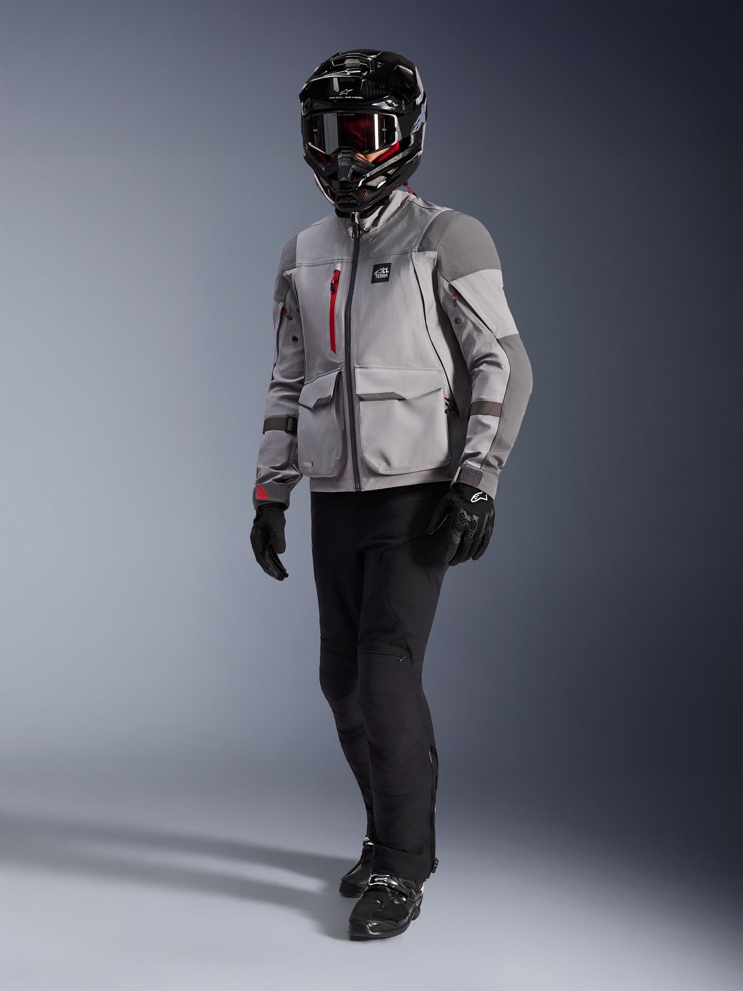 Alpinestars Maxdura Drystar XF waterproof Motorcycle Textile Jacket grey/light grey XL Figure 8