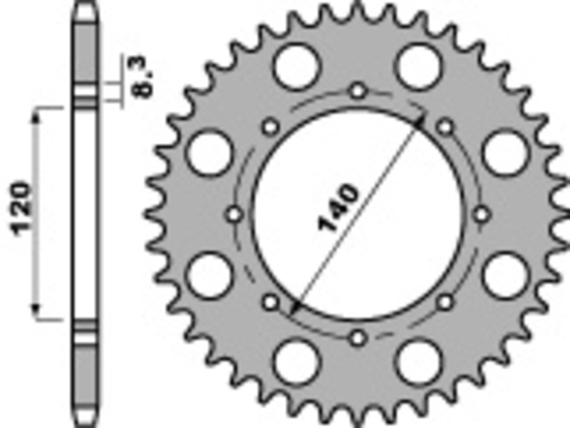 PBR Standard C45 bakdrev i stål 491 - 520 Figur 2