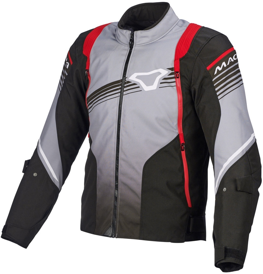 Macna Charger Chaqueta textil de moto negro/gris/rojo M Figura 1