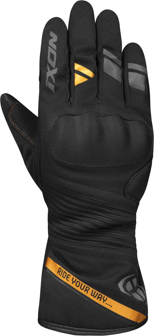 Ixon Pro Midgard Vandtætte damer vinter motorcykelhandsker Sort/guld L Figur 1