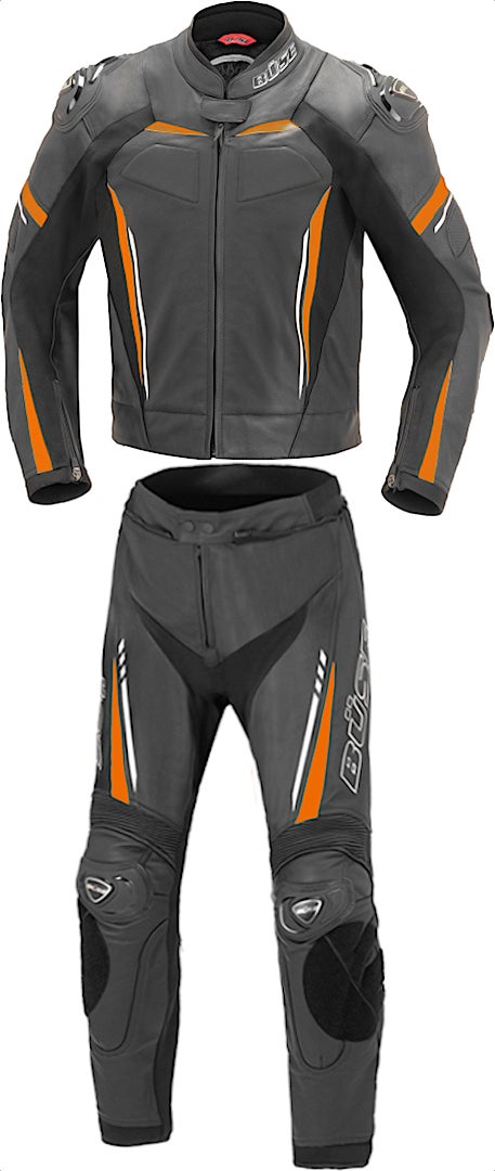 Büse Imola Two Piece Motorcycle Leather Suit black/orange 50 Figure 1