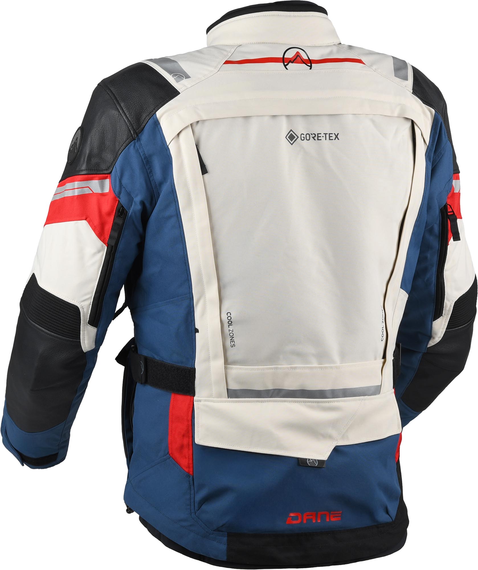 DANE Eventyr Gore-Tex wasserdichte Motorrad Textiljacke grau/schwarz/blau 2XL Abbildung 3