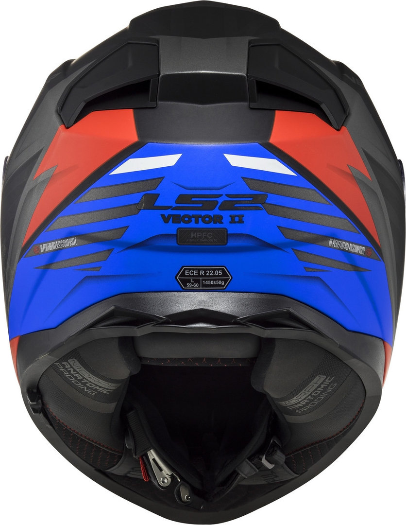 LS2 FF811 Vector II Absolute Helm schwarz/rot/blau M (57/58) Abbildung 3