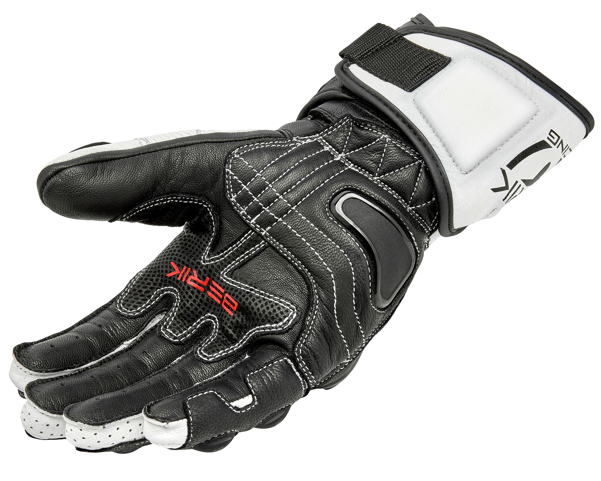 Berik Yokoto Motorcykel handsker hvid/sort L Figur 4