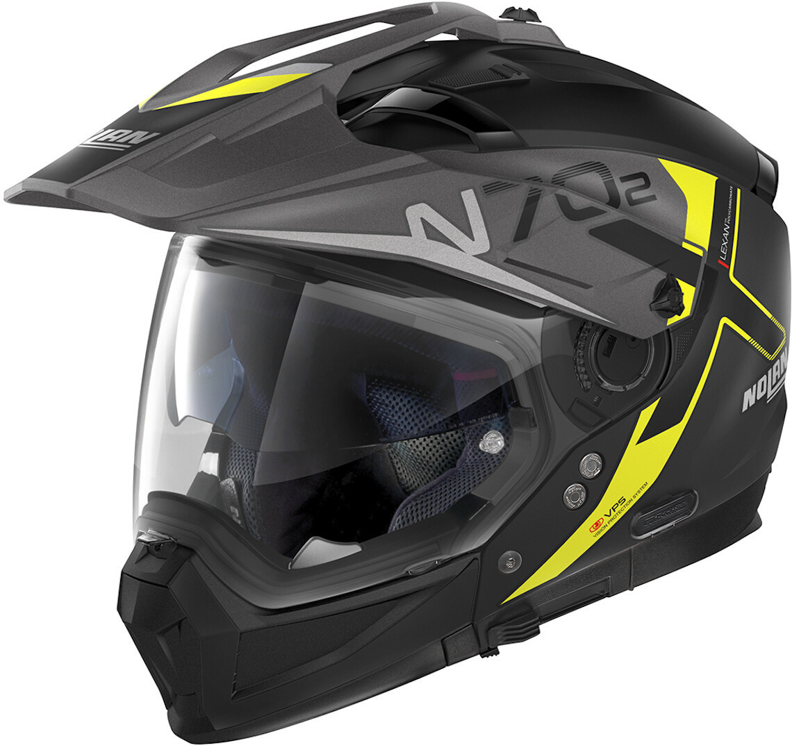Nolan N70-2 X Bungee N-Com Cască Negru mat/galben XXS (54) Figura 1