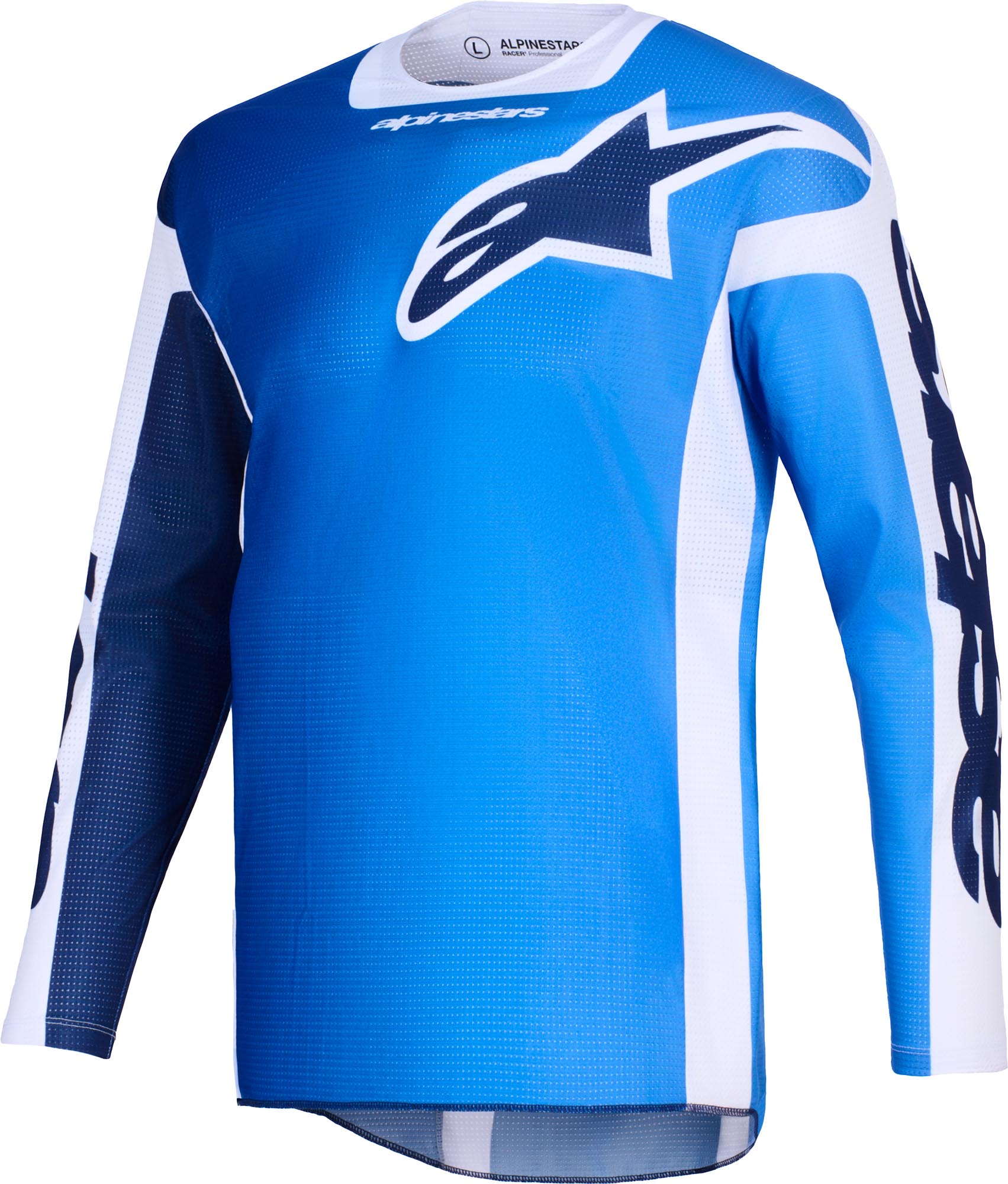 Alpinestars Racer Air Portl 越野摩托車球衣 藍白 S 圖1
