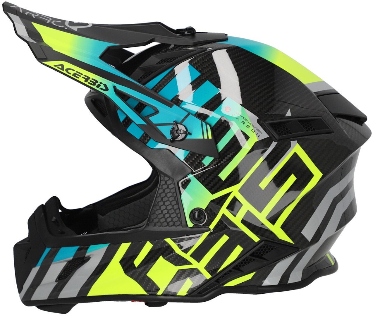 Acerbis Steel Carbon Casco da motocross nero/giallo S (55/56) Figura 3