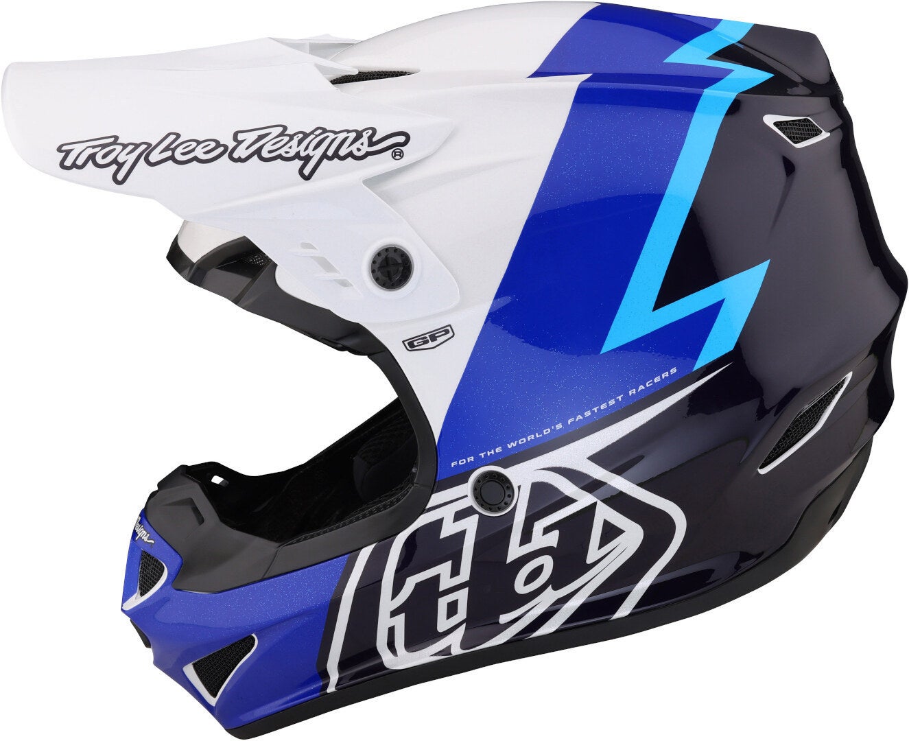 Troy Lee Designs GP Volt Motokrosová přilba černá/modrá/bílá S (55/56) Obrázek 4