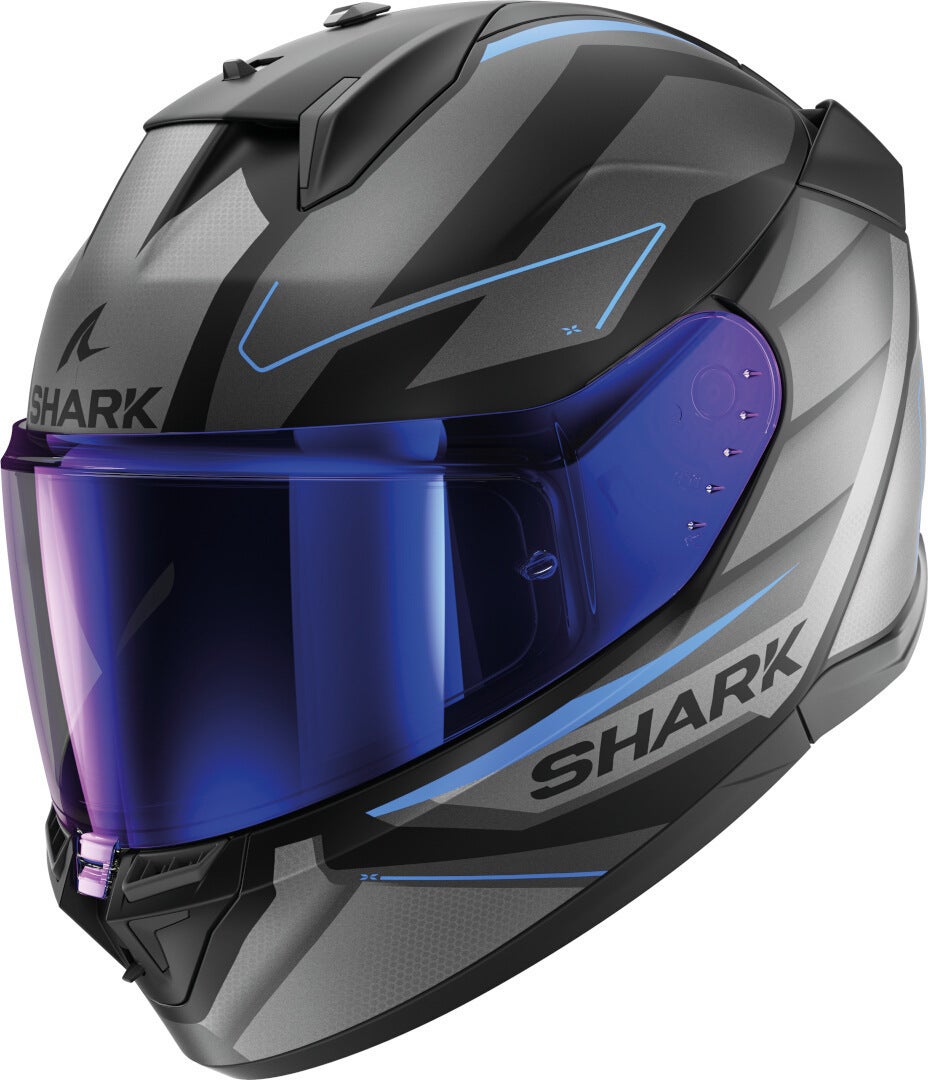 Shark D-Skwal 3 Sizler Casco negro mate/gris/azul M (57/58) Figura 1