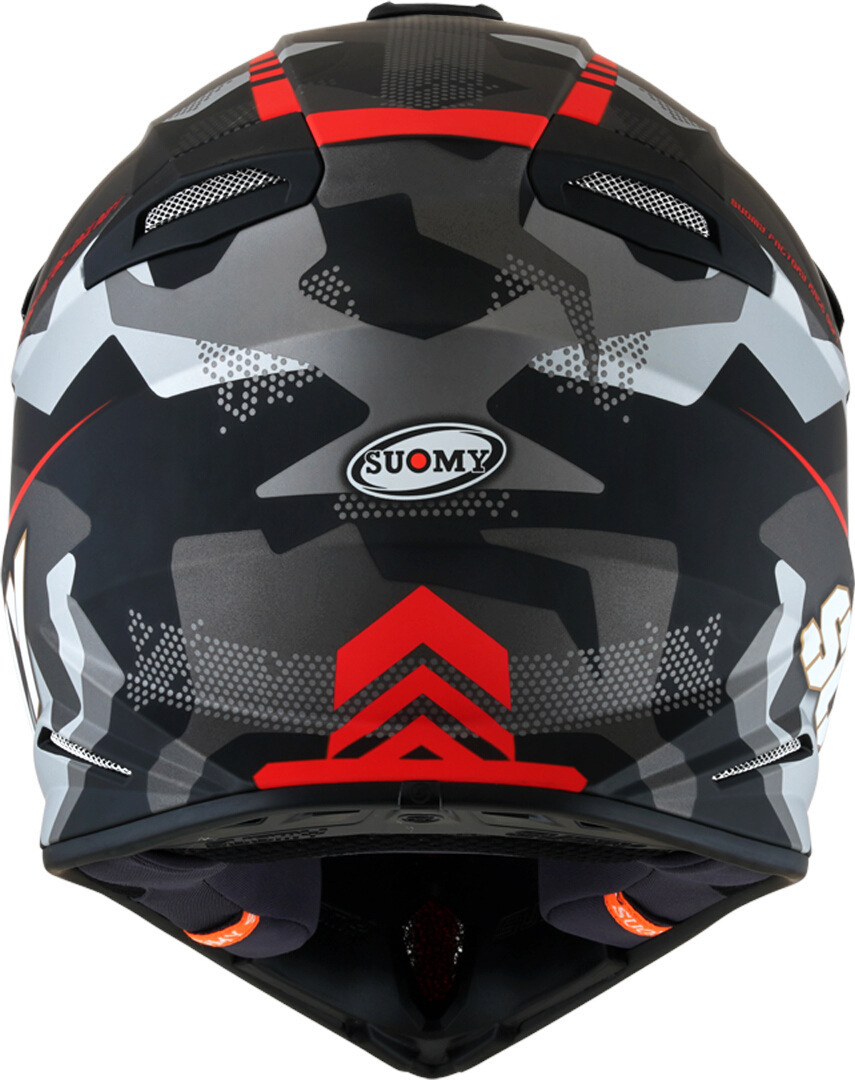 Suomy X-Wing Camouflager E06 Motocross hjälm svart/grå/röd Förlust (59/60) Figur 4