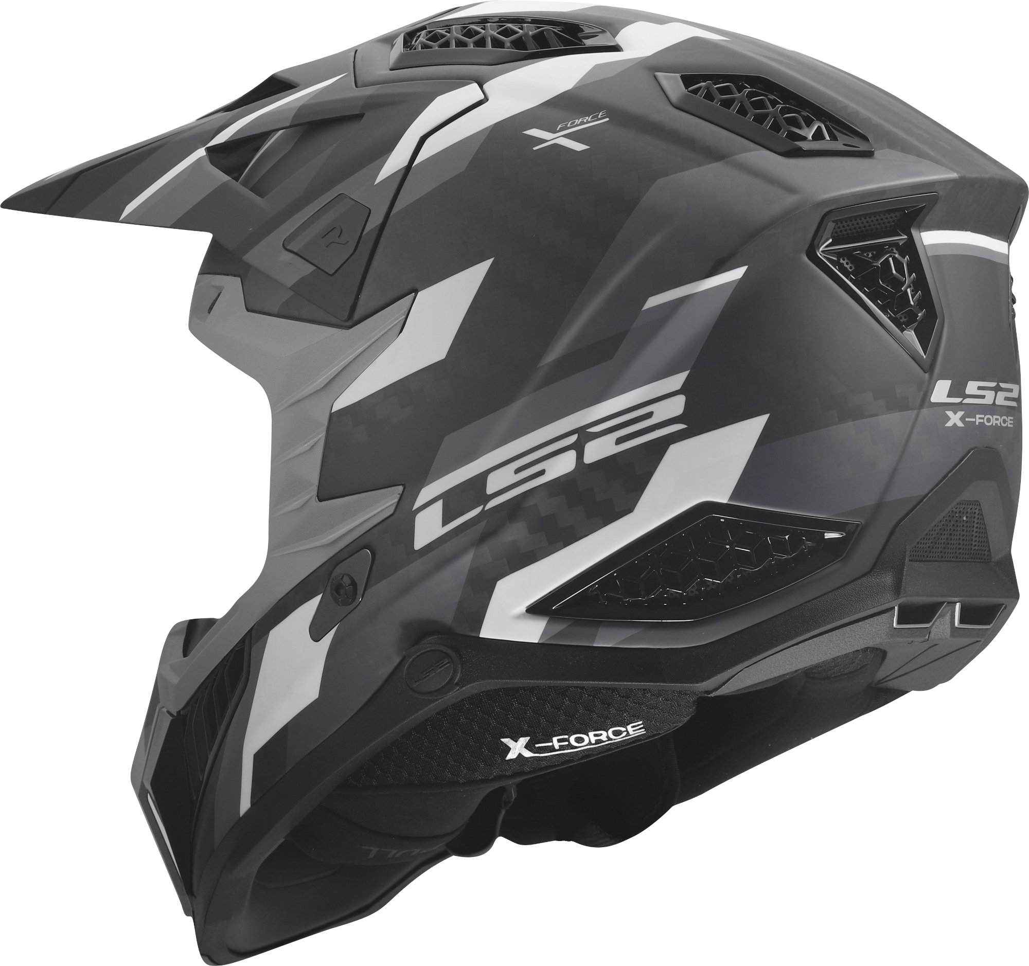 LS2 MX703 X-Force Phantom Casco da motocross nero/grigio S (55/56) Figura 6