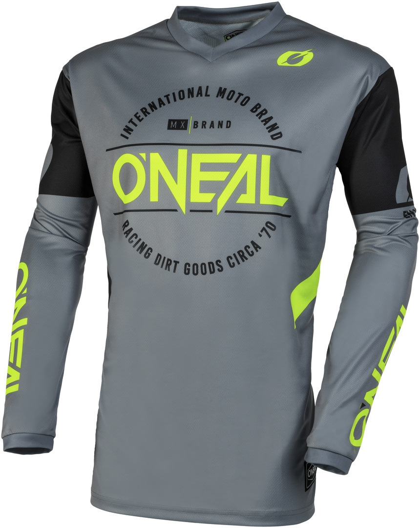 Oneal Element Brand Motocross Jersey Cinza/Preto L Figura 1