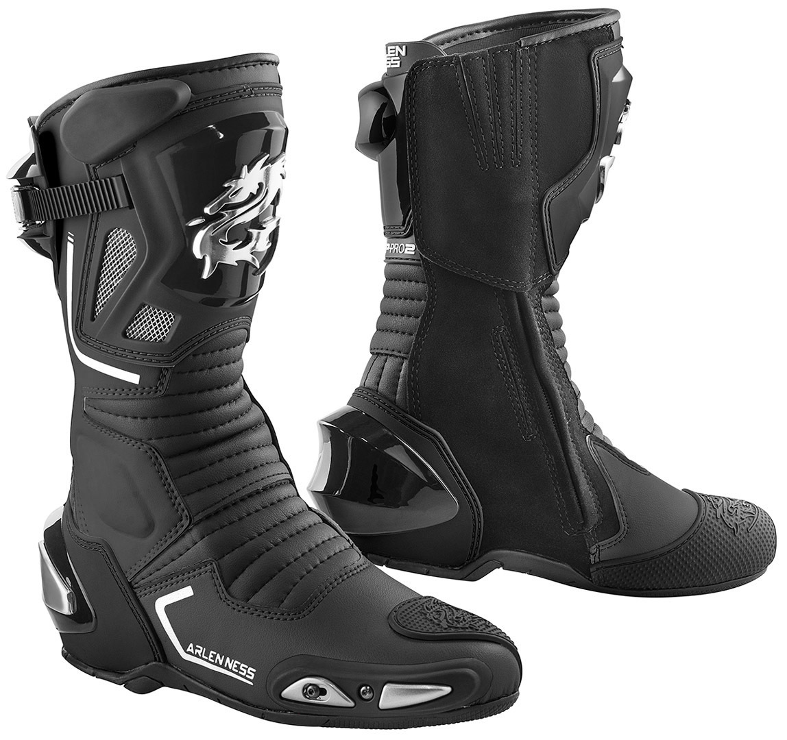 Arlen Ness Sugello Motorcycle Boots black 45 Figure 1
