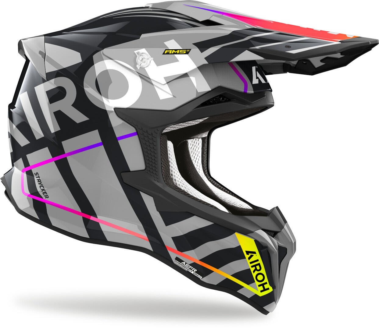 Airoh Strycker Brave Motocross Helm schwarz/grau L (59/60) Abbildung 2