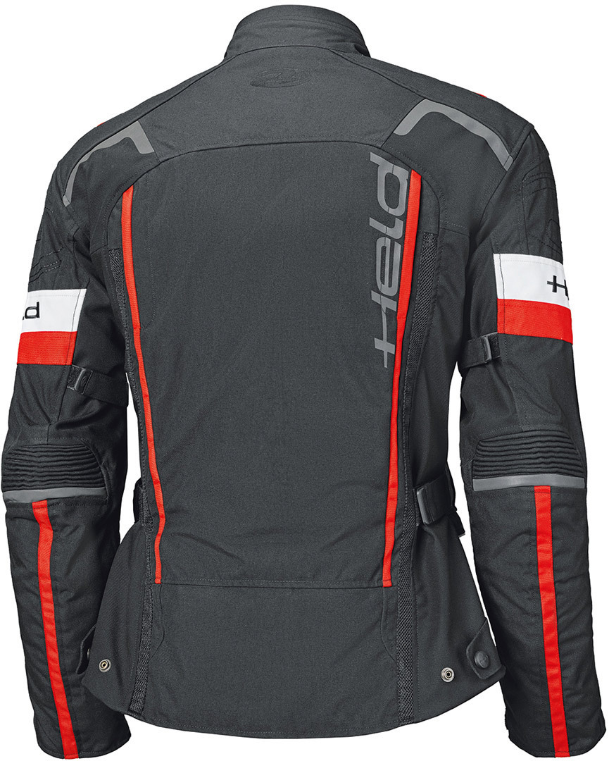 Held 4-Touring II waterdichte motorfiets textieljas Zwart/Rood 3XL Figuur 2