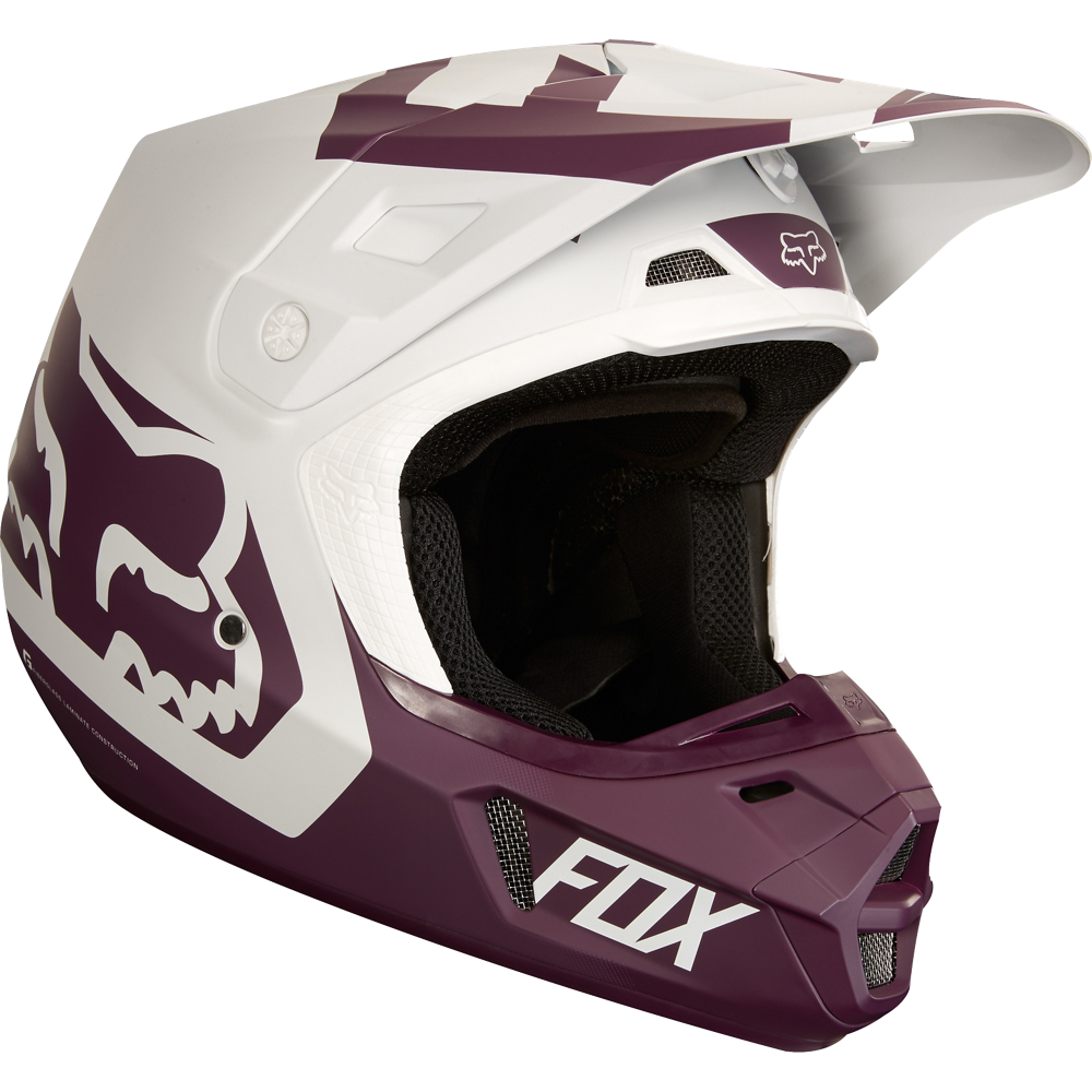 FOX V2 Preme Motorcross helm paars/wit XL (61/62) Figuur 1