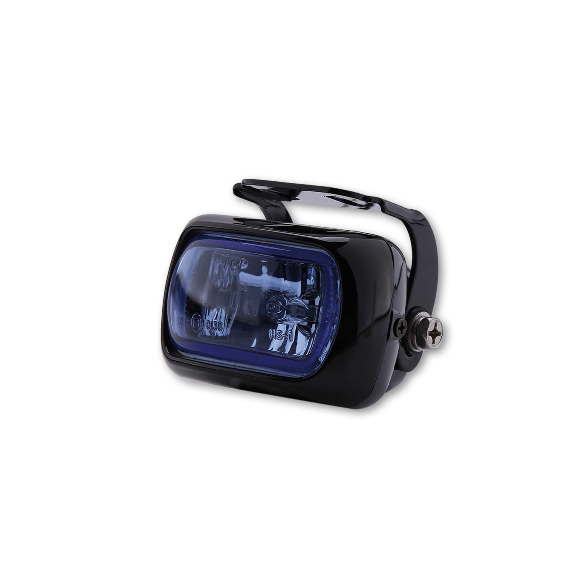 SHIN YO Nebelscheinwerfer schwarzes Alugehäuse mit Halter, Glas blau Figur 1