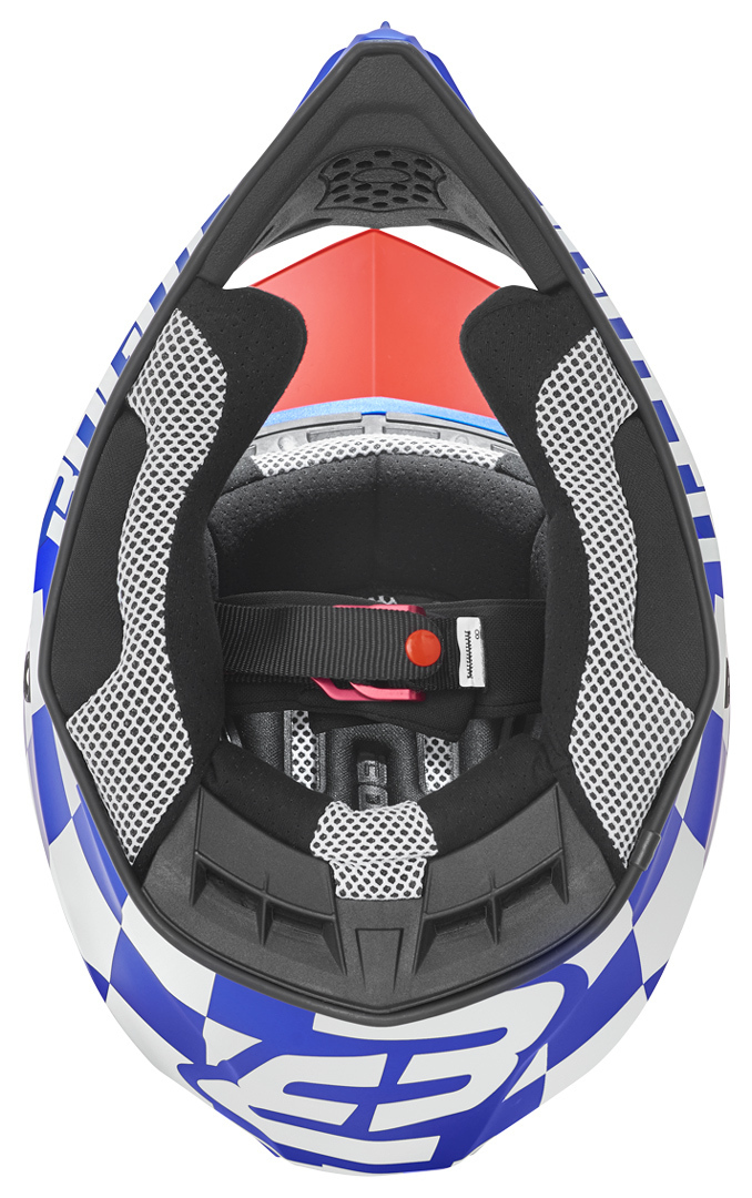 Bogotto V328 Xadrez Carbon Cască de motocross Albastru/Roșu/Alb S Figura 5