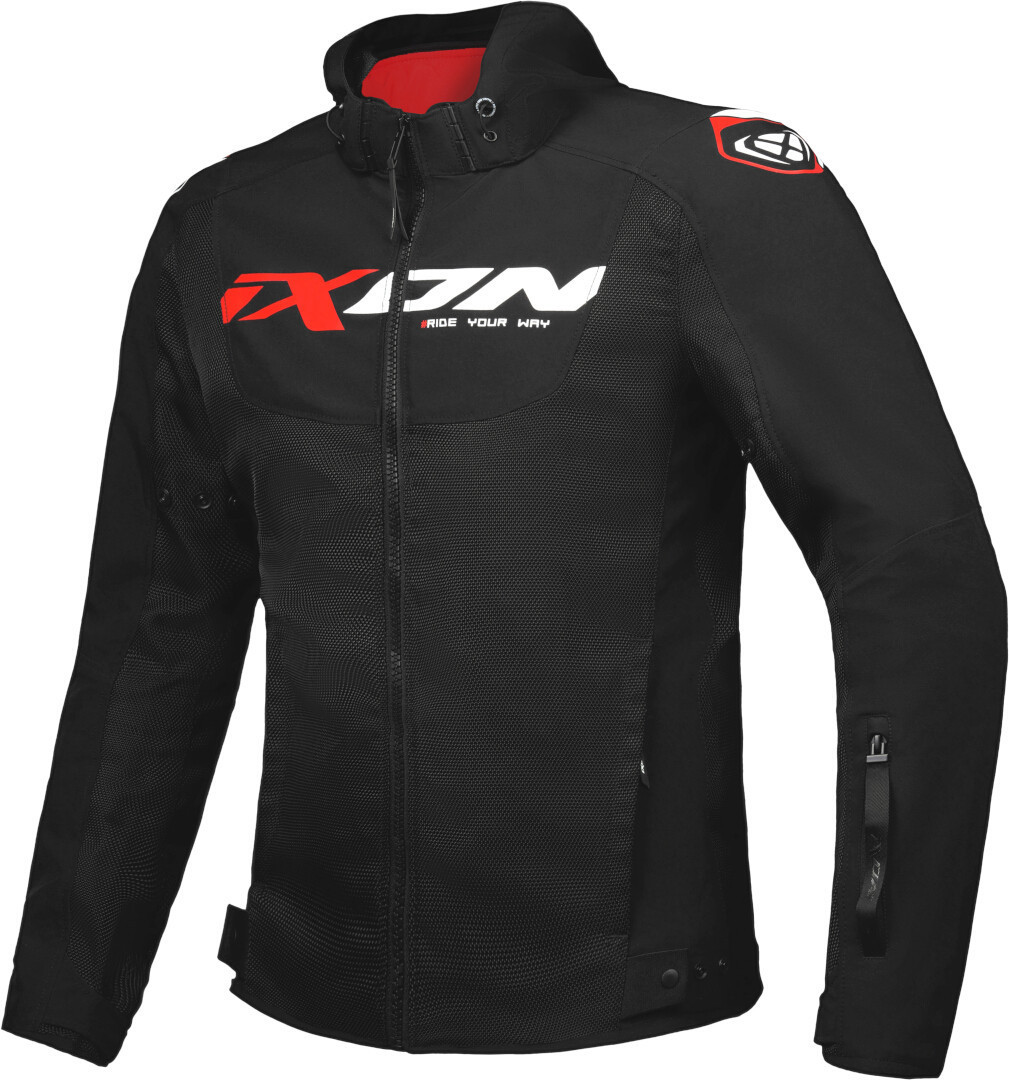 Ixon Fierce Motorcycle Textile Jacket black/white/red M Figure 1