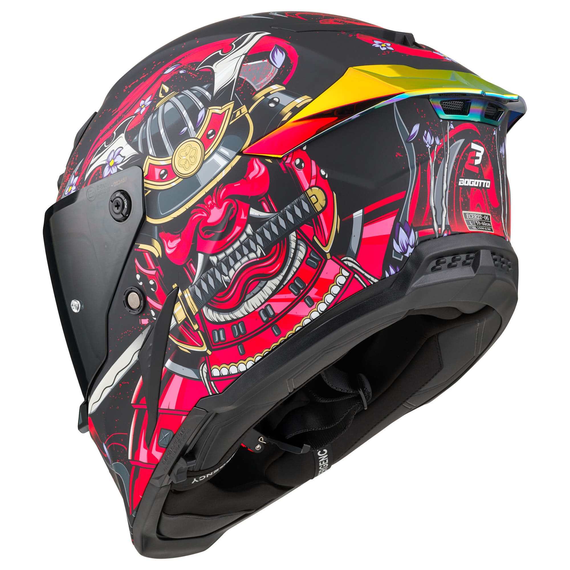 Bogotto Blade Armour Casco nero/rosso 2XL Figura 5