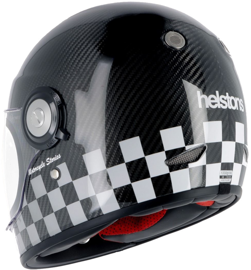 Helstons Course Full Face Carbon Helm zwart/wit Verlies (59/60) Figuur 2