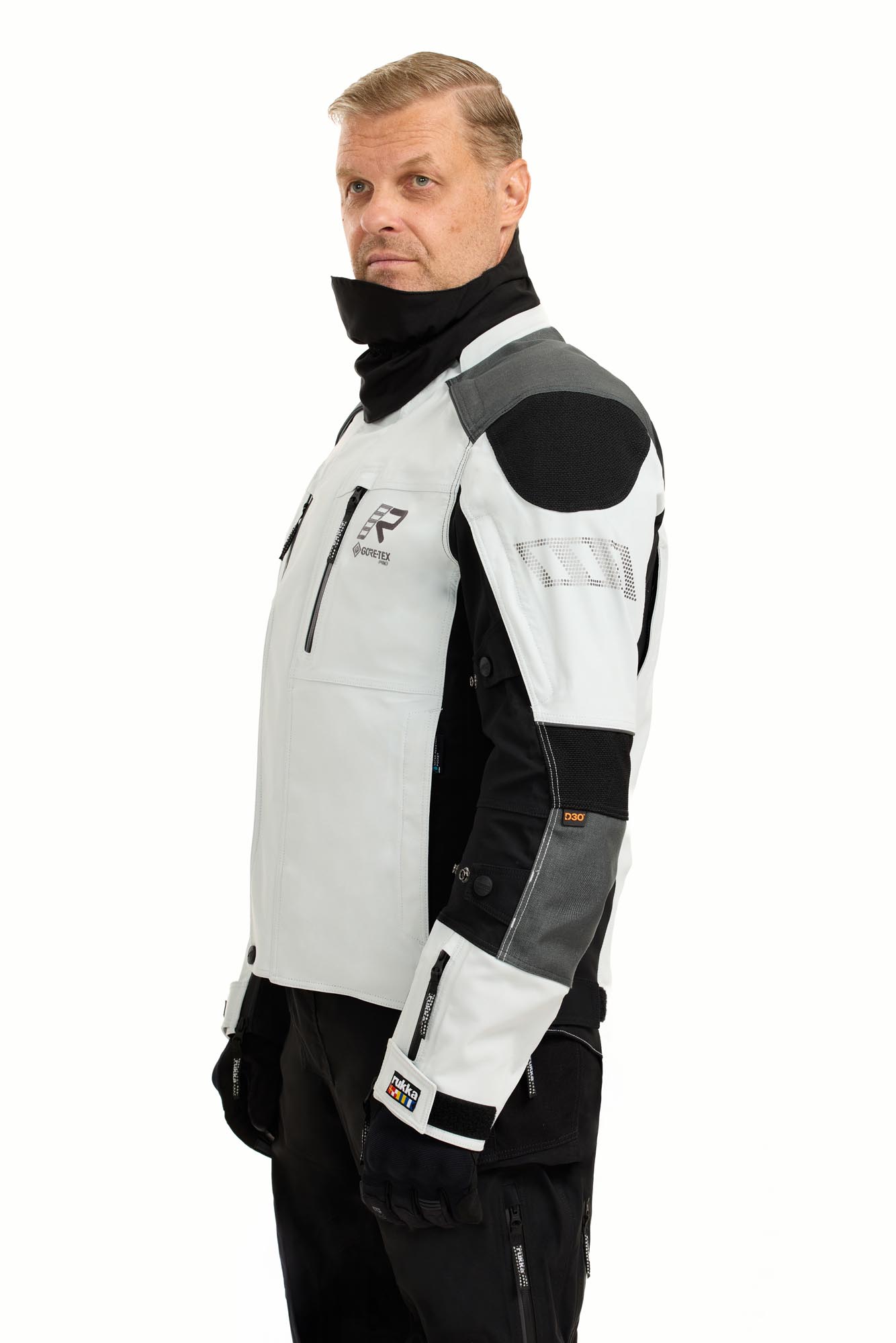 Rukka Flexo-R Nepromokavá textilní bunda pro motocykl bílá/šedá/černá 64 Obrázek 5