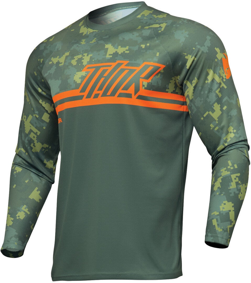 Thor Sector Digi Camo Maillot de motocross Vert/Orange 3XL Figure 1