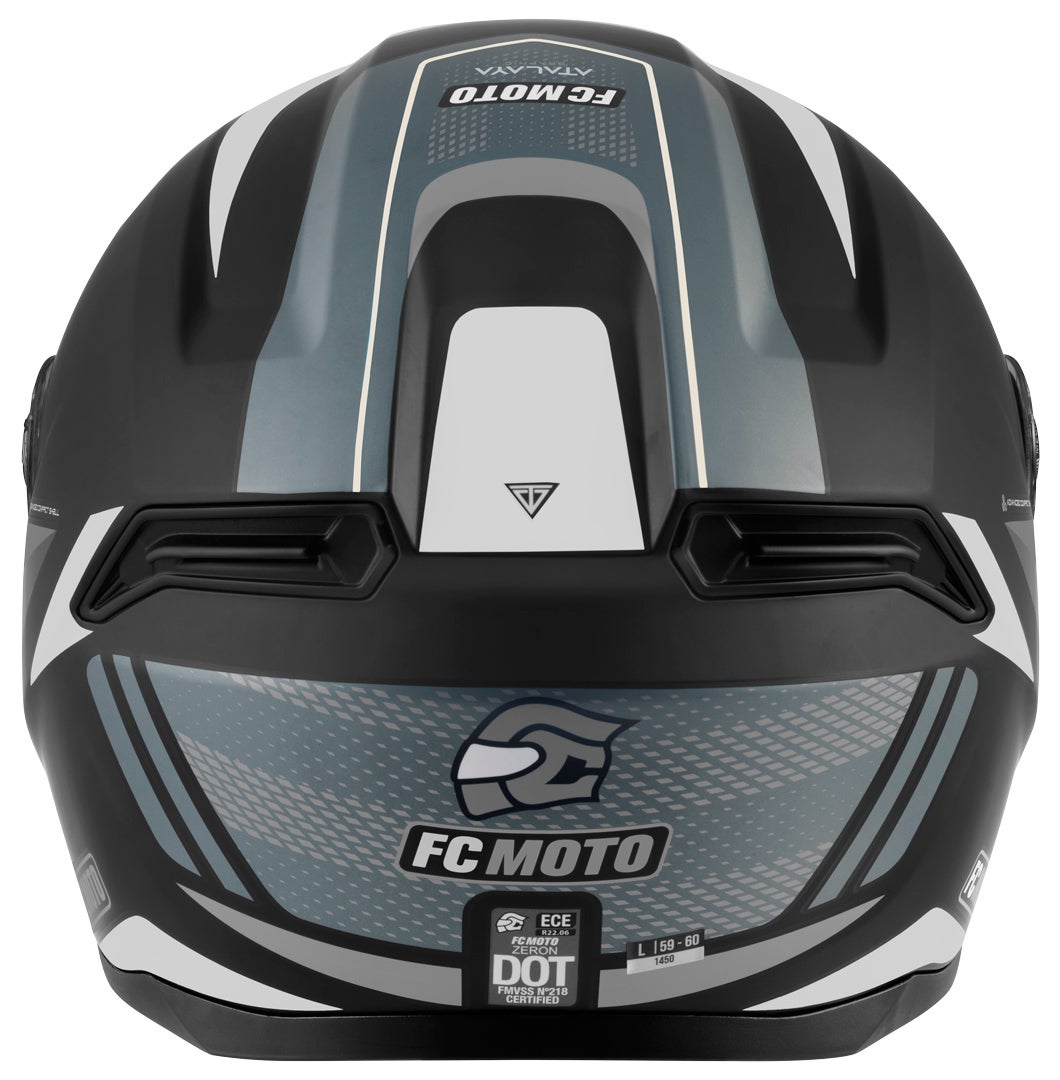 FC-Moto FF114B Zeron Helmet black matt/grey/white S Figure 4