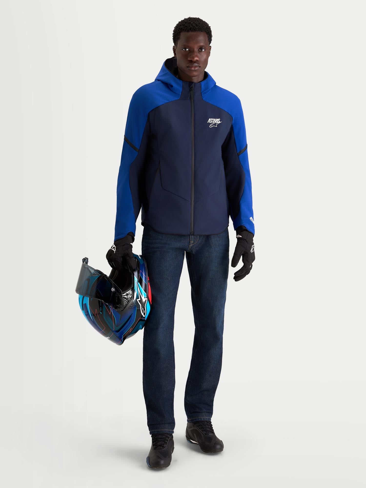 Alpinestars Aeroshel Chaqueta textil impermeable para motocicleta Azul marino M Figura 4