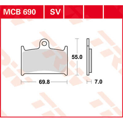 TRW Lucas Bremsbelag MCB690 Figur 1