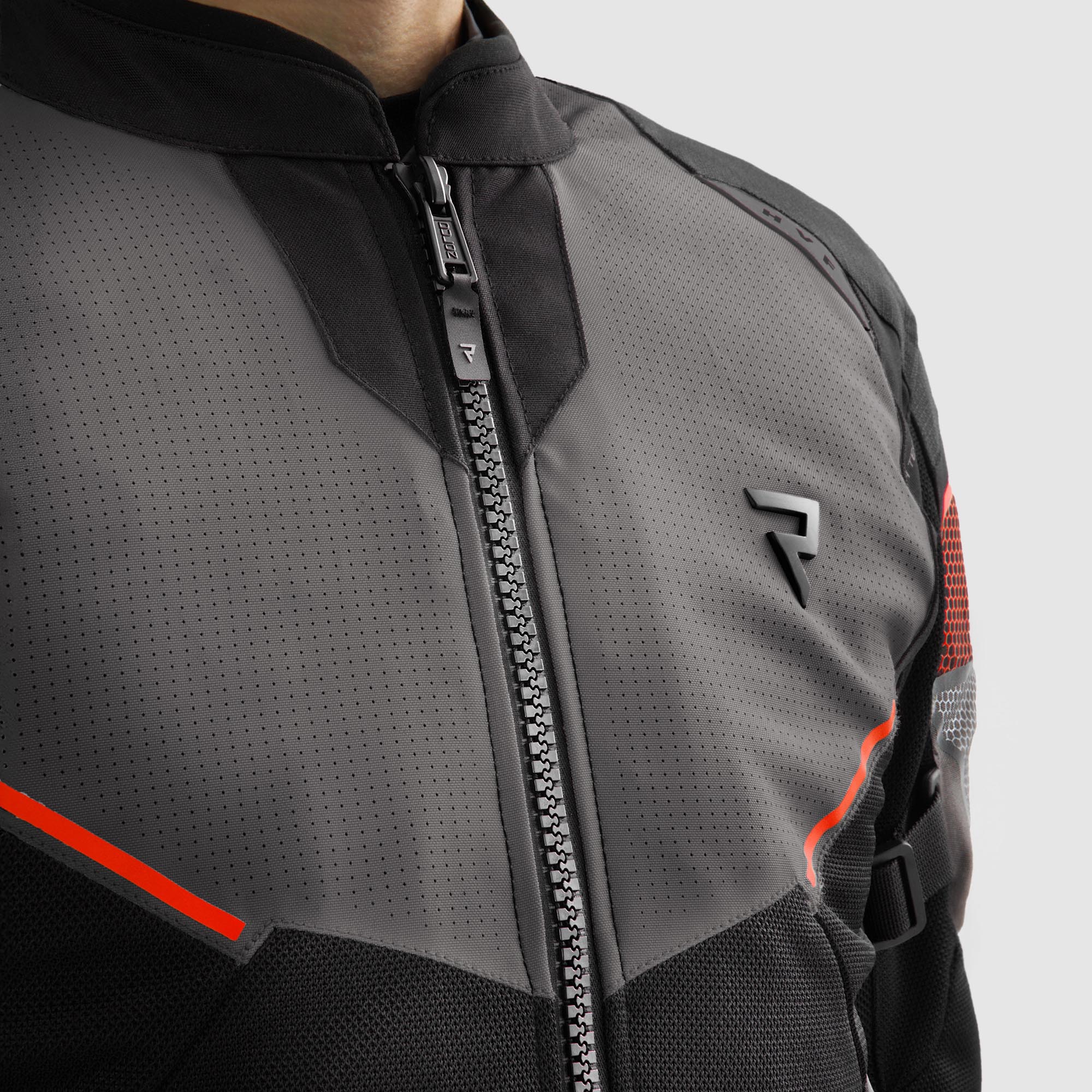 Side view of Rebelhorn Hiflow 5 waterproof Motorcycle Textile Jacket