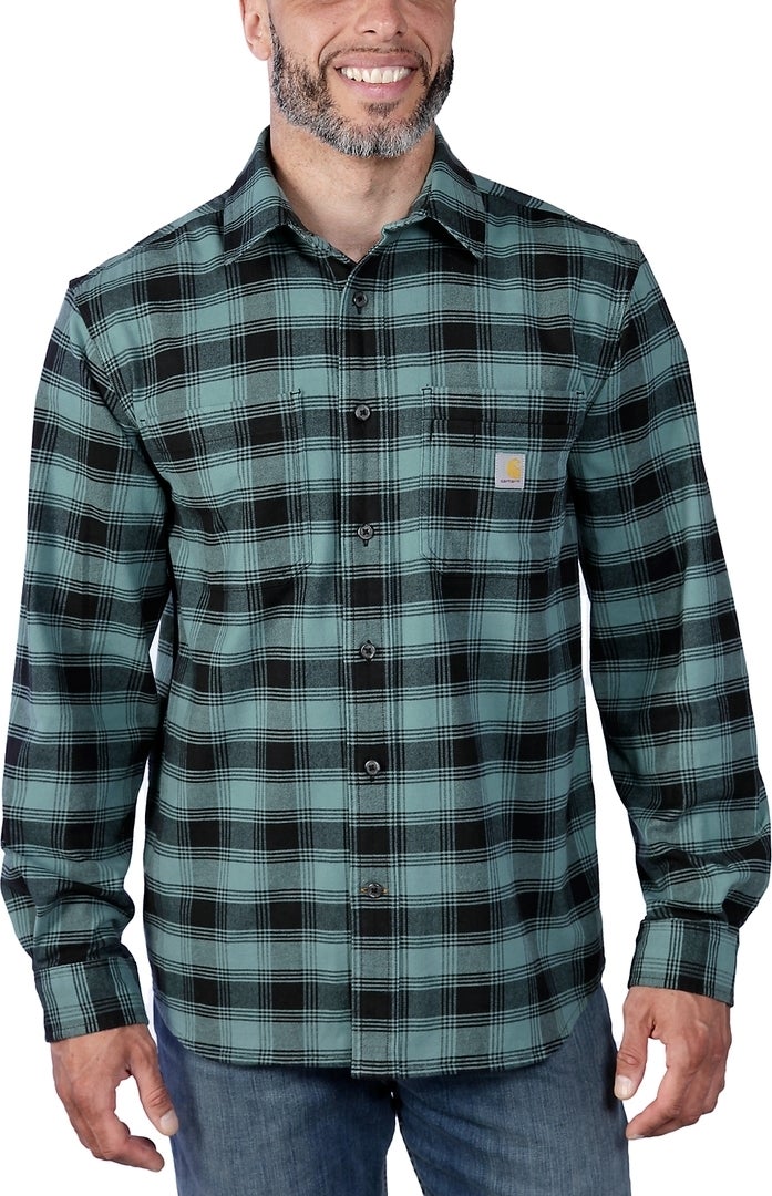 Carhartt Rugged Flex Flannel Plaid Camicia nero/verde M Figura 3