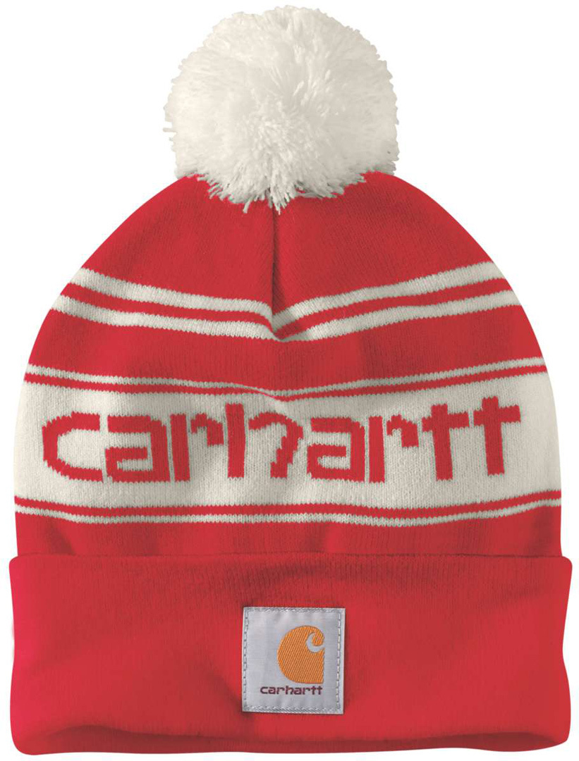 Carhartt Knit Cuffed Logo Mössa rött Figur 1