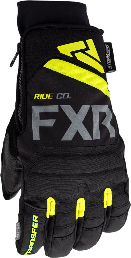 FXR Transfer Short Cuff Snescooter handsker sort/gul M Figur 1