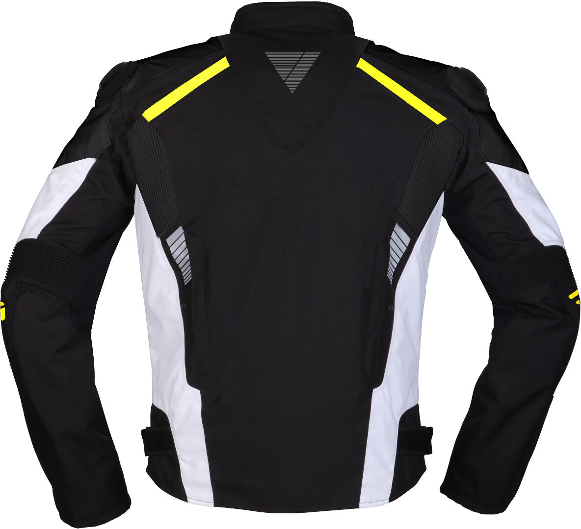 Modeka Lineos Motorcycle Textile Jacket black/white/yellow L Figure 2