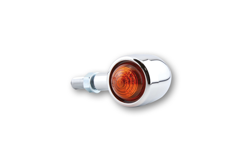 HIGHSIDER Smart Old School Typ 1 Lampindikator Hus Krom / Lins Orange (Par), Fram och Bak Figur 4