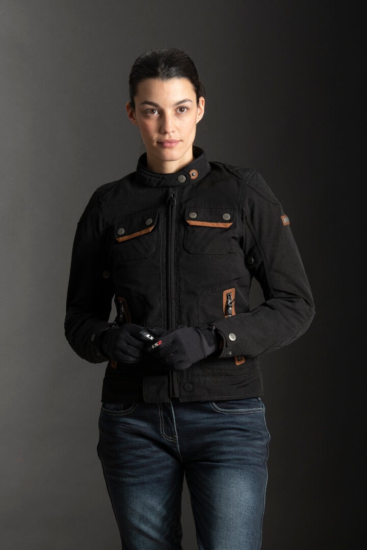 LS2 Bullet imperméable dames moto textile veste noir 3XL Figure 7