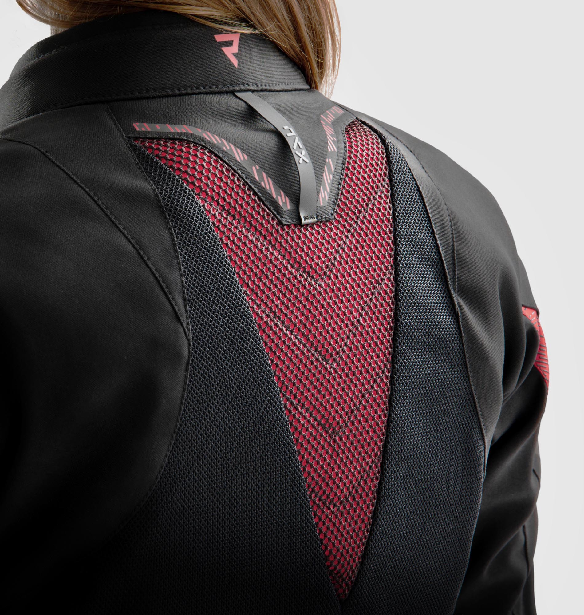 Rebelhorn Jax waterproof Ladies Motorcycle Textile Jacket black/red M Figure 4