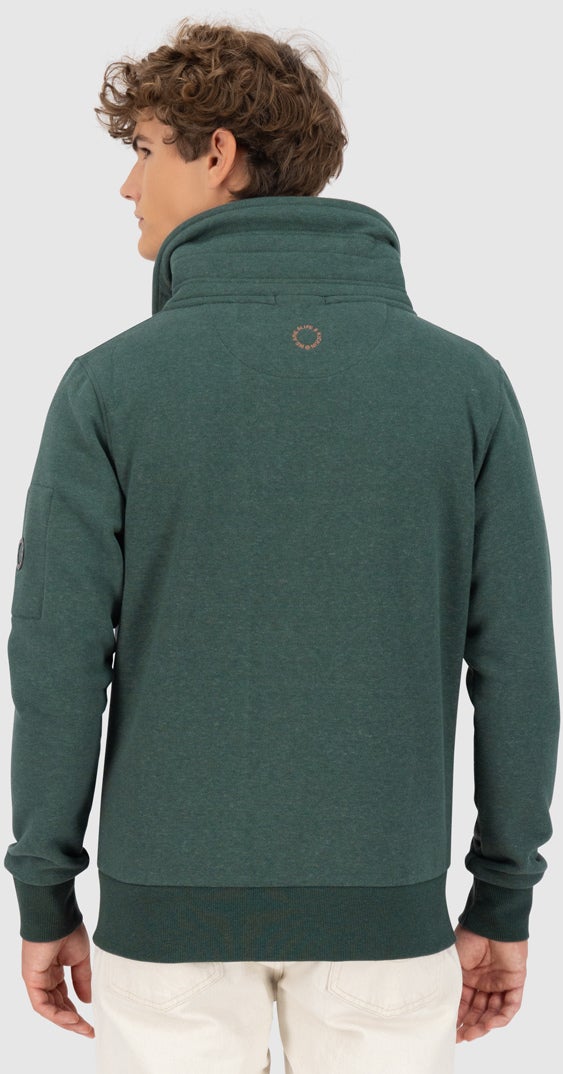Alife And Kickin EliasAK A Zip Sweatshirt Moletom com zíper Verde escuro S Figura 4