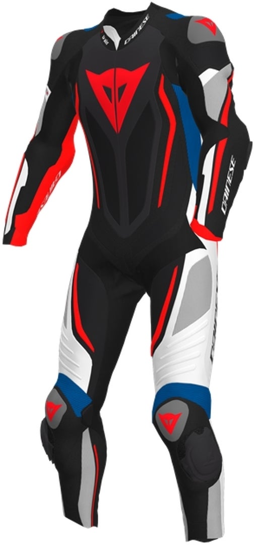 Dainese Misano 2 D-Air® Airbag One Piece Perforated Motorcycle Leather Suit black/white/blue 58 Figure 1