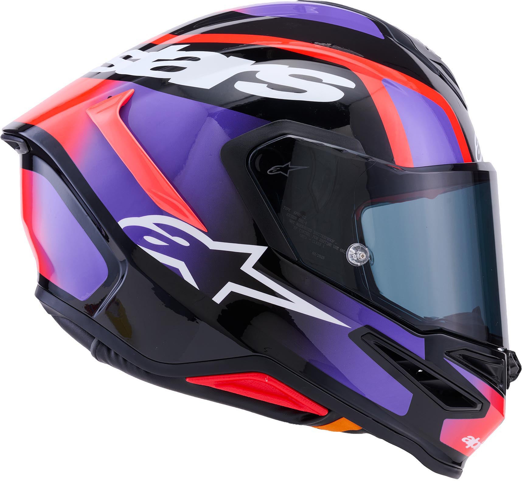 Alpinestars S-R7 Lumen Helmet black/red/purple XL Figure 3