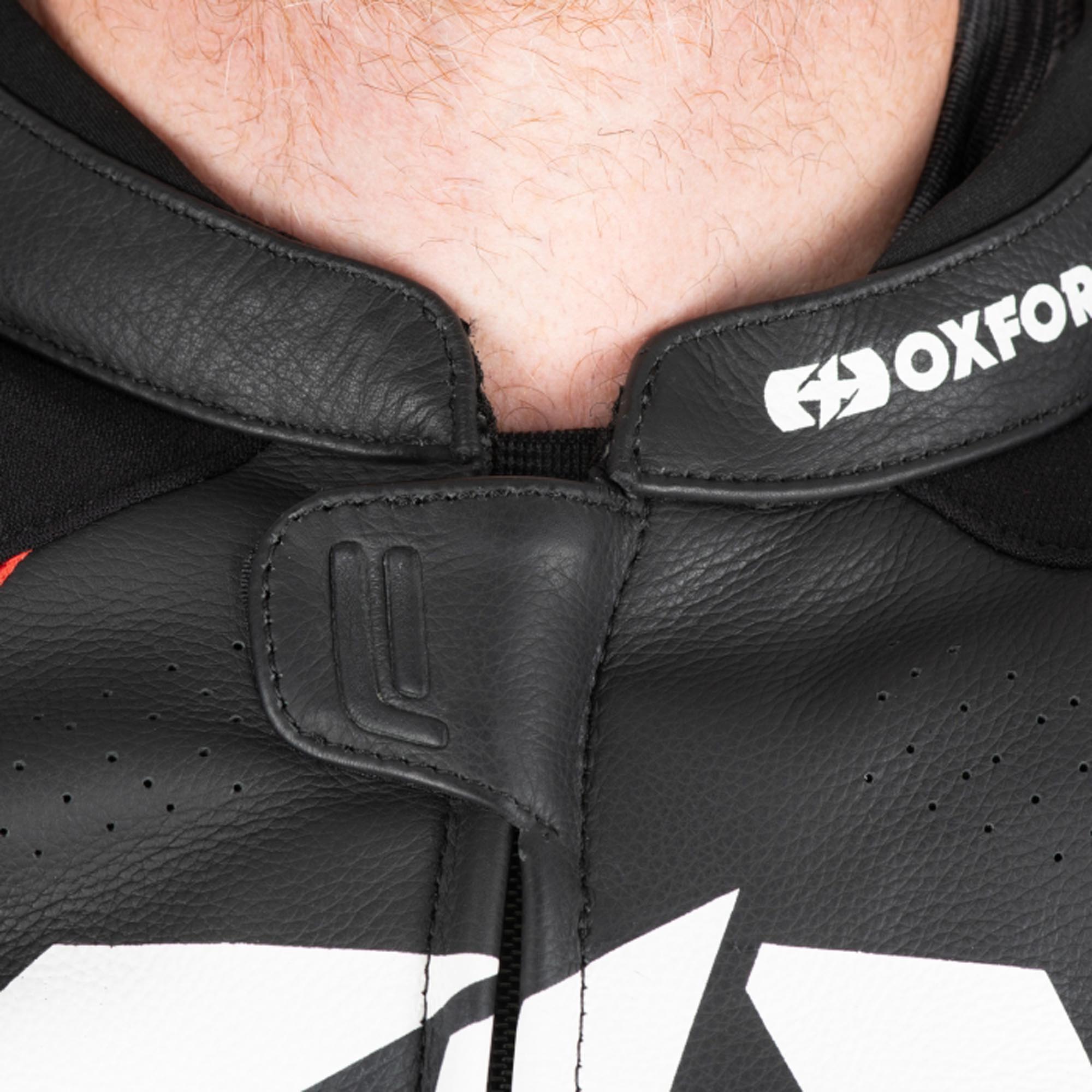 Oxford Nexus 1.0 Jachetă de piele de motocicletă Negru/Roșu 52 Figura 3