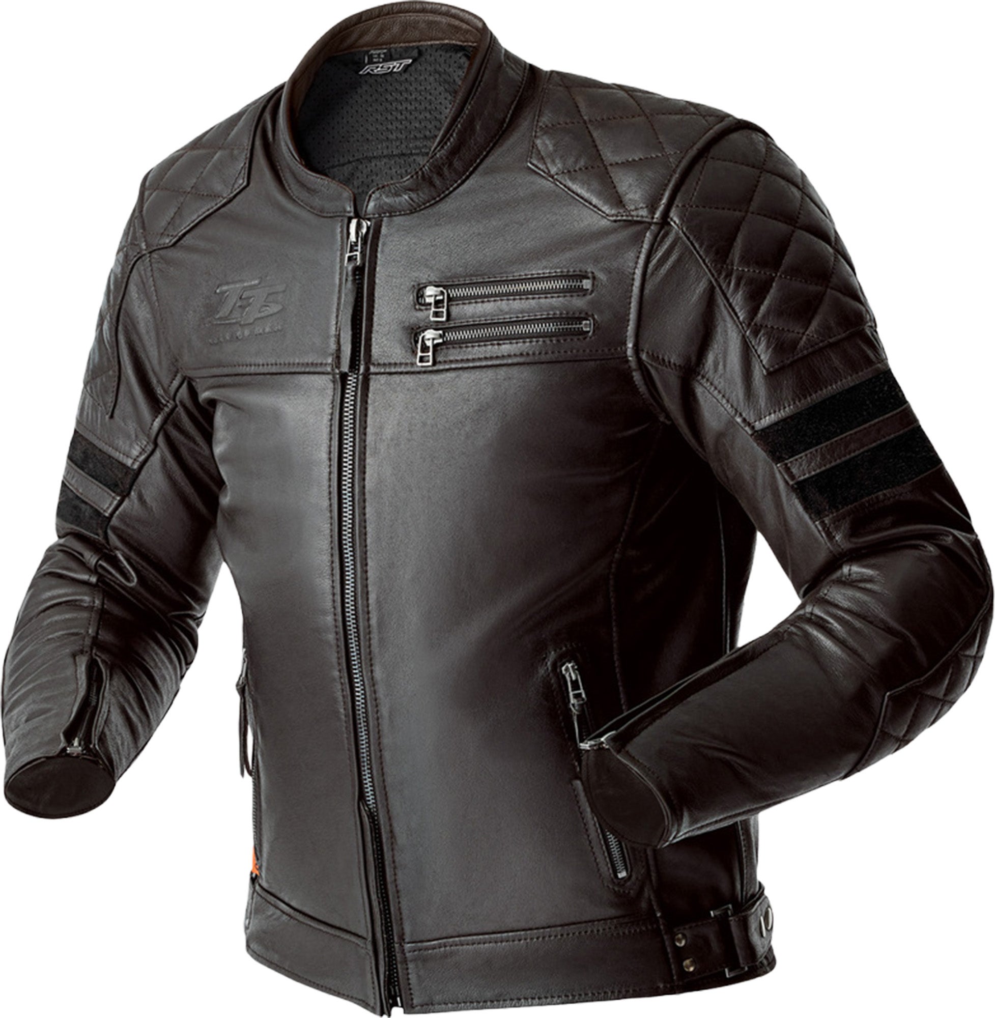 RST Hillberry D3O Motorsykkelskinnjakke brun S Figur 1