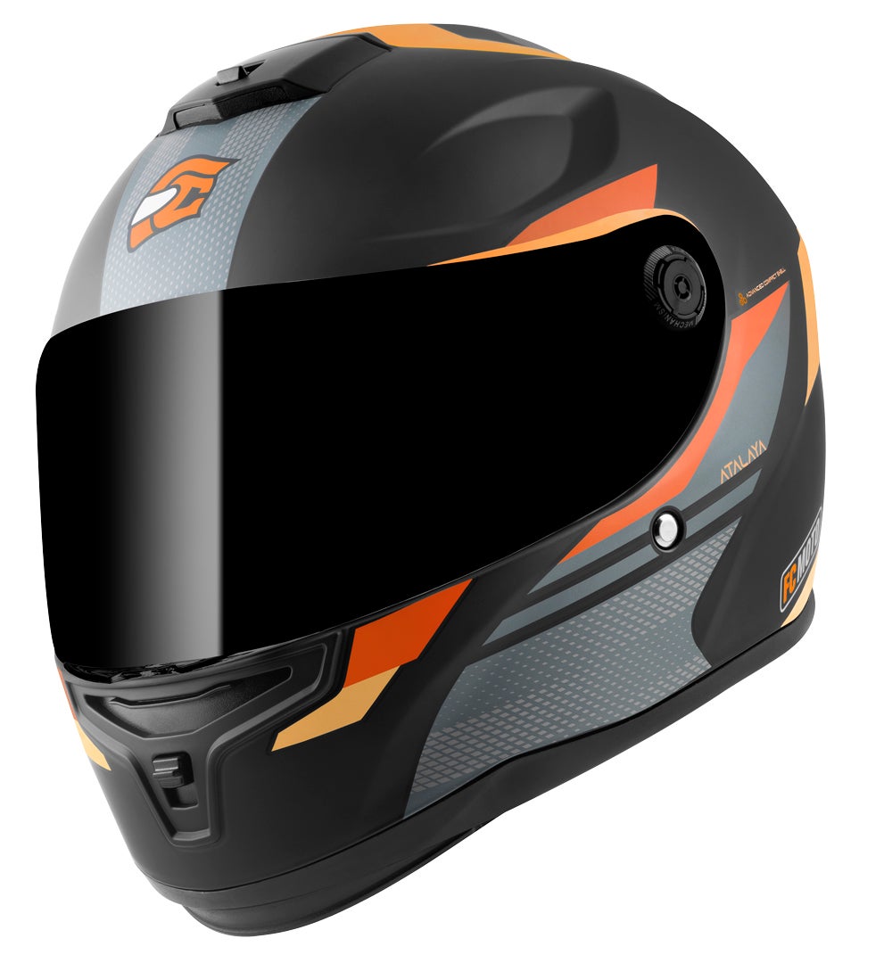 FC-Moto FF114B Zeron Hjelm sort mat/orange 2XL Figur 1
