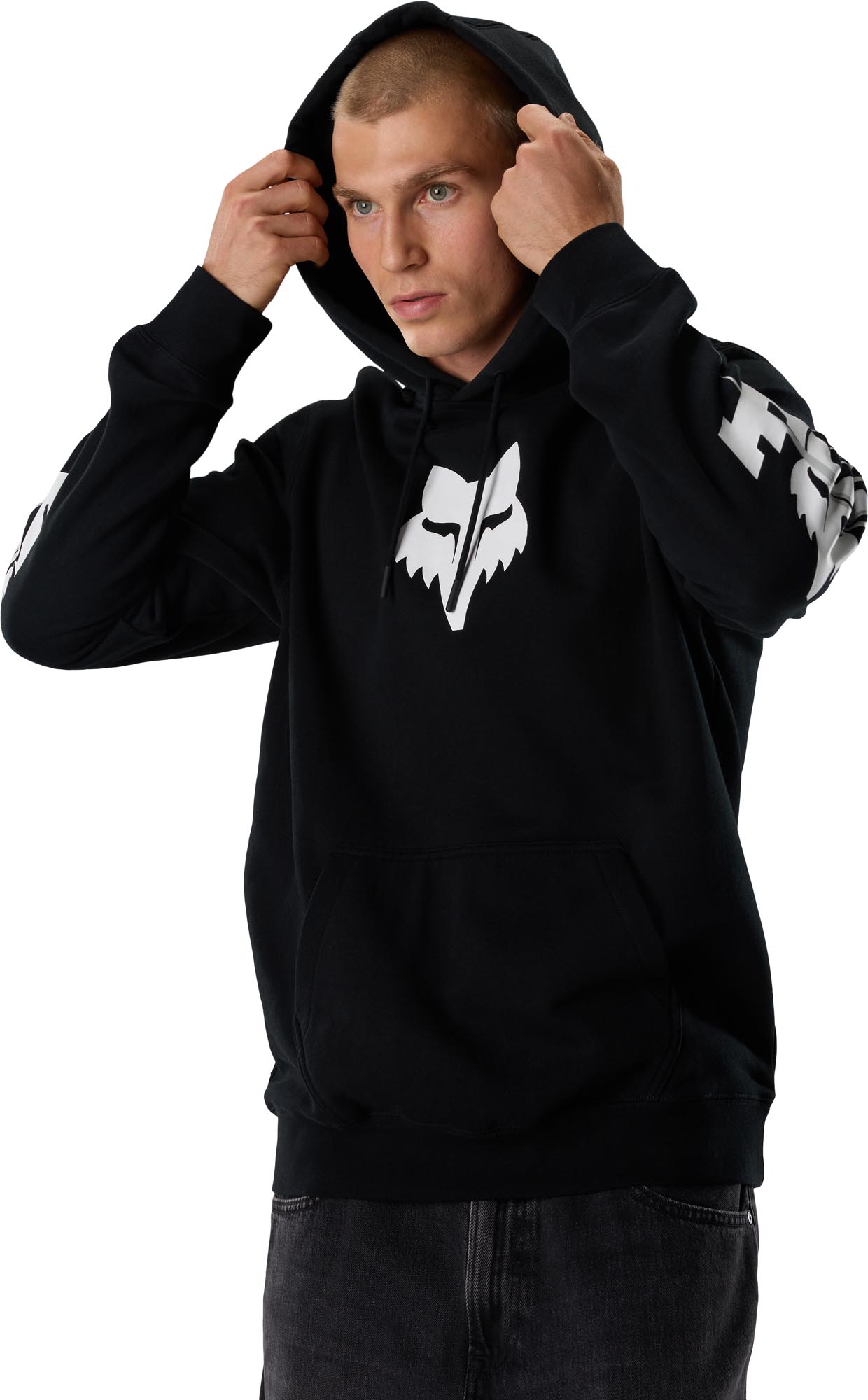 FOX Apex Fleece フーディー 黒 XL 図5