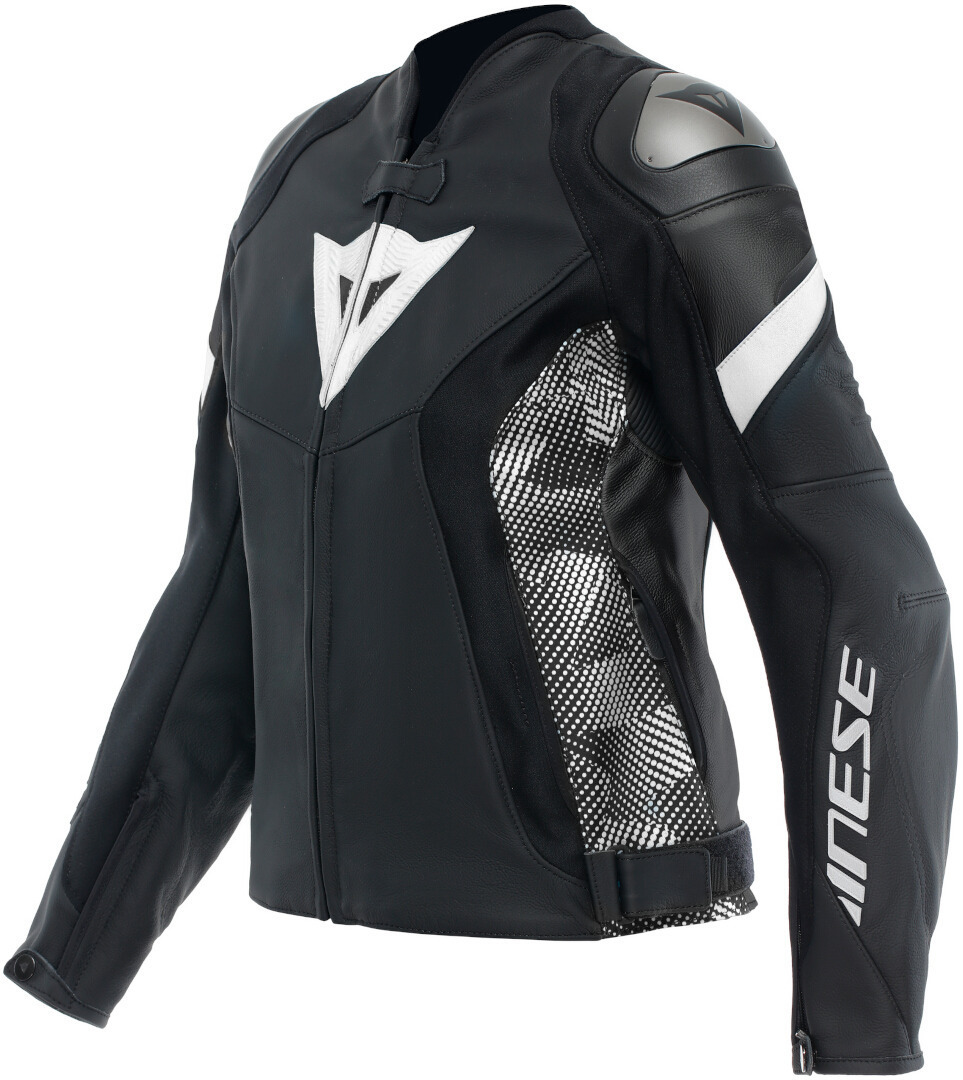 Dainese Avro 5 Ladies Motorcycle Leather Jacket black/white 46 Figure 1