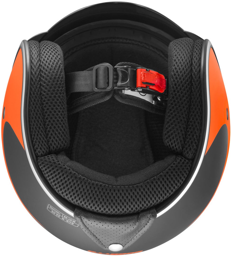 Bogotto V537 Wogi Jet hjelm sort mat/orange S Figur 3